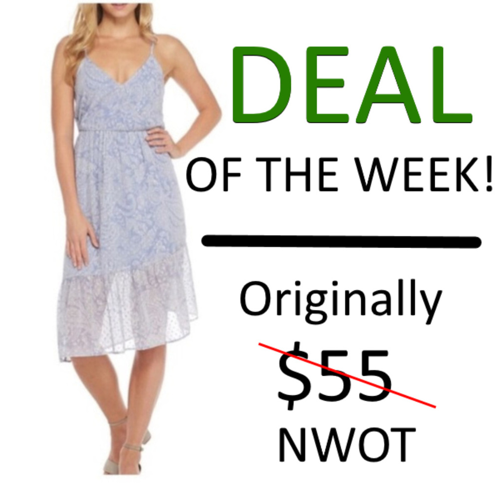 ONLY 3 LEFT! Paisley Swiss Dot Dress